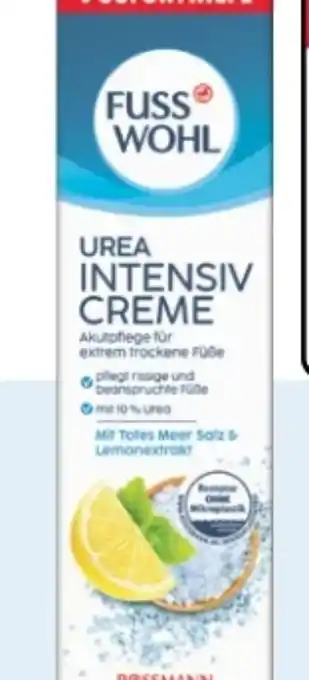 Rossmann Fusswohl Urea Intensivcreme Angebot