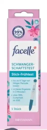 Rossmann Facelle Schwangerschaftstest Stick Frühtest Angebot