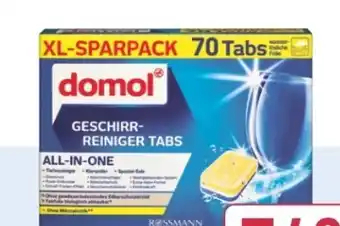 Rossmann Domol Geschirr-Reiniger Tabs XL-Sparpack Angebot