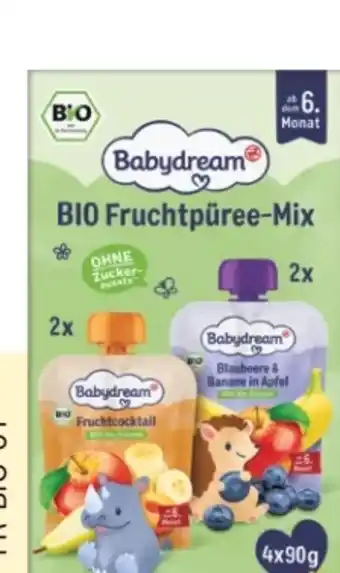 Rossmann Babydream Bio Fruchtpüree-Mix Quetschbeutel Angebot