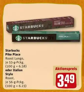 REWE Starbucks pike place oder italian style Angebot