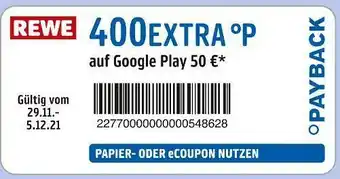 REWE Payback 400extra 0p Angebot