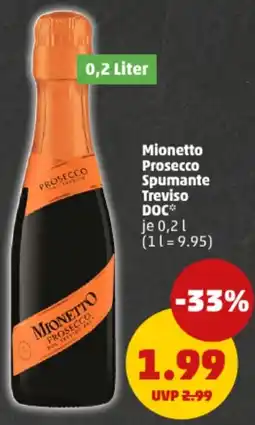 PENNY Mionetto Prosecco Spumante Treviso DOC Angebot