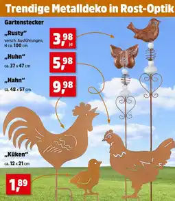 Thomas Philipps Rusty oder huhn oder hahn oder küken gartenstecker Angebot