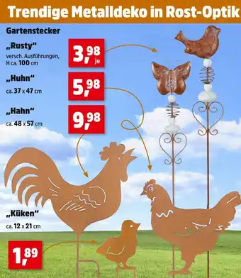 Thomas Philipps Rusty oder huhn oder hahn oder küken gartenstecker Angebot