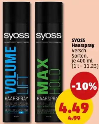 PENNY SYOSS Haarspray Angebot