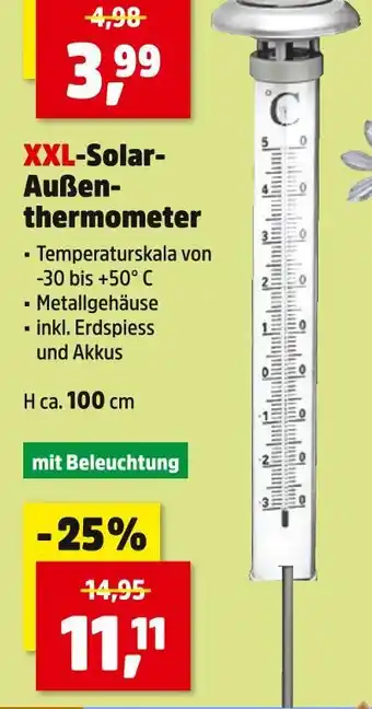 Thomas Philipps Xxl-solar-außen-thermometer Angebot