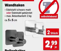 Thomas Philipps Edelstahl schwarz matt oder edelstahl gebürstet wandhaken Angebot