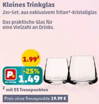 PENNY Kleines Trinkglas Angebot