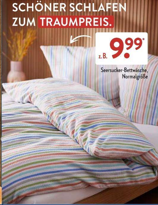 Seersucker-bettwäsche Angebot bei Aldi Süd