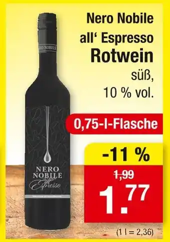 Zimmermann Nero nobile all' espresso rotwein Angebot