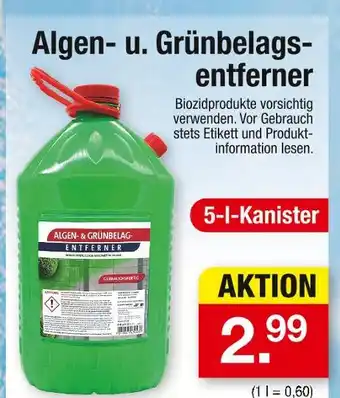 Zimmermann Algen- u. grünbelagsentferner Angebot