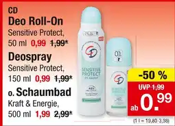 Zimmermann Cd deo roll-on, deospray o. schaumbad Angebot