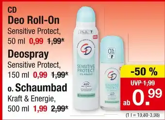 Zimmermann Cd deo roll-on, deospray o. schaumbad Angebot