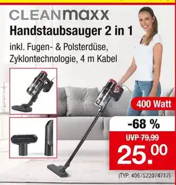 Zimmermann Cleanmaxx handstaubsauger 2 in 1 Angebot