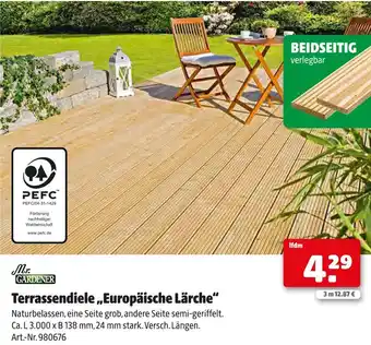 Hagebau Mr. gardener terrassendiele „europäische lärche“ Angebot