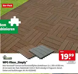 Hagebau Mr. gardener wpc-fliese „simply“ Angebot