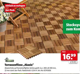 Hagebau Mr. gardener terrassenfliese „akazie“ Angebot