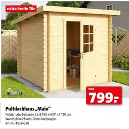 Hagebau Mr. gardener pultdachhaus „main“ Angebot