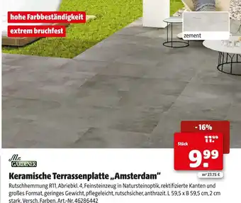 Hagebau Mr. gardener keramische terrassenplatte „amsterdam“ Angebot