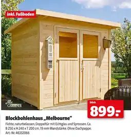 Hagebau Blockbohlenhaus melbourne Angebot