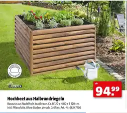 Hagebau Hochbeet aus halbrundriegeln Angebot