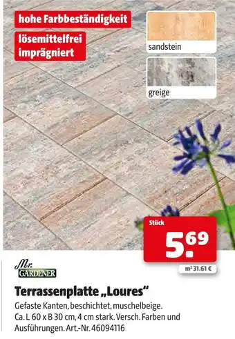 Hagebau Mr. gardener terrassenplatte „loures“ Angebot