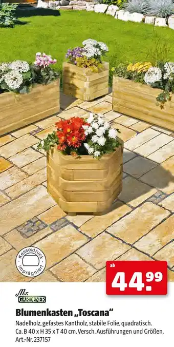 Hagebau Mr. gardener blumenkasten „toscana“ Angebot