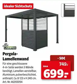 Hagebau Mr. gardener pergola-lamellenwand Angebot