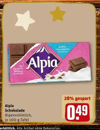 REWE Alpia schokolade Angebot