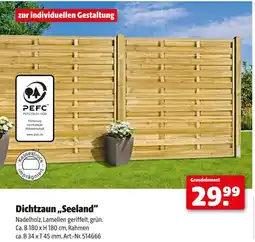 Hagebau Pefc dichtzaun „seeland“ Angebot