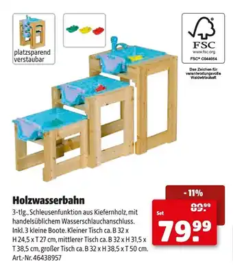 Hagebau Holzwasserbahn Angebot