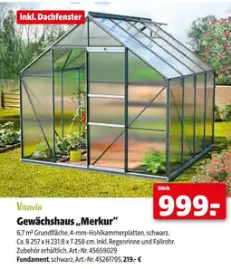 Hagebau Vitavia gewächshaus „merkur“ Angebot