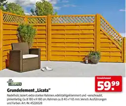 Hagebau Mr. gardener grundelement „licata“ Angebot