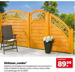 Hagebau Dichtzaun „london“ Angebot