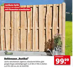 Hagebau Mr. gardener bohlenzaun „rustikal“ Angebot