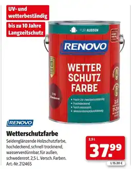 Hagebau Renovo wetterschutzfarbe Angebot