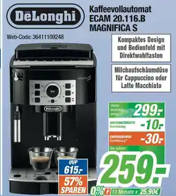 Expert Delonghi kaffeevollautomat ecam 20.116.b magnifica s Angebot