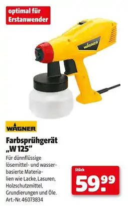 Hagebau Wagner farbsprühgerät w 125 Angebot