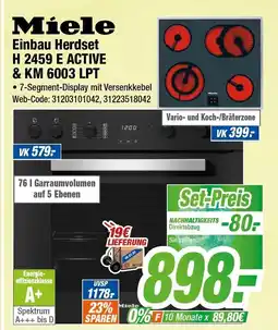 Expert Miele einbau herdset h 2459 e active & km 6003 lpt Angebot