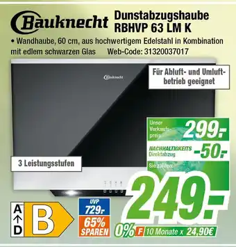 Expert Bauknecht dunstabzugshaube rbhvp 63 lm k Angebot