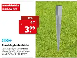 Hagebau Gecco einschlagbodenhülse Angebot