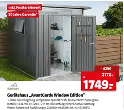 Hagebau Biohort gerätehaus avantgarde window edition Angebot