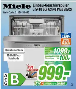 Expert Miele einbau-geschirrspüler g 5410 sci active plus ed/cs Angebot