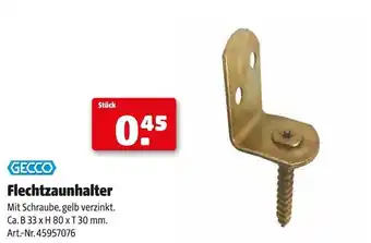 Hagebau Gecco flechtzaunhalter Angebot