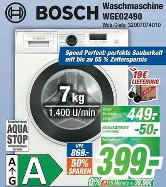 Expert Bosch waschmaschine Angebot