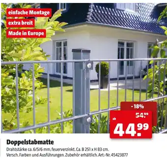 Hagebau Doppelstabmatte Angebot