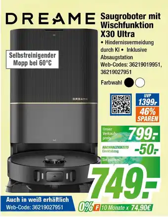 Expert Dreame saugroboter mit wischfunktion x30 ultra Angebot