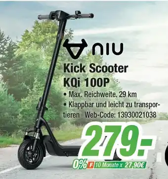 Expert Niu kick scooter kqi 100p Angebot