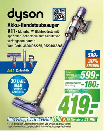 Expert Dyson akku-handstaubsauger v11 Angebot